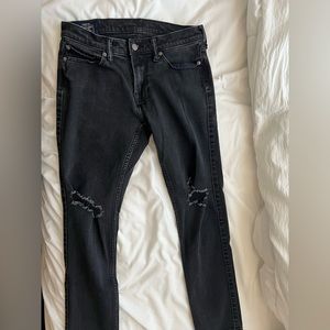 Abercrombie Slim black Jeans 30/30 barely worn.